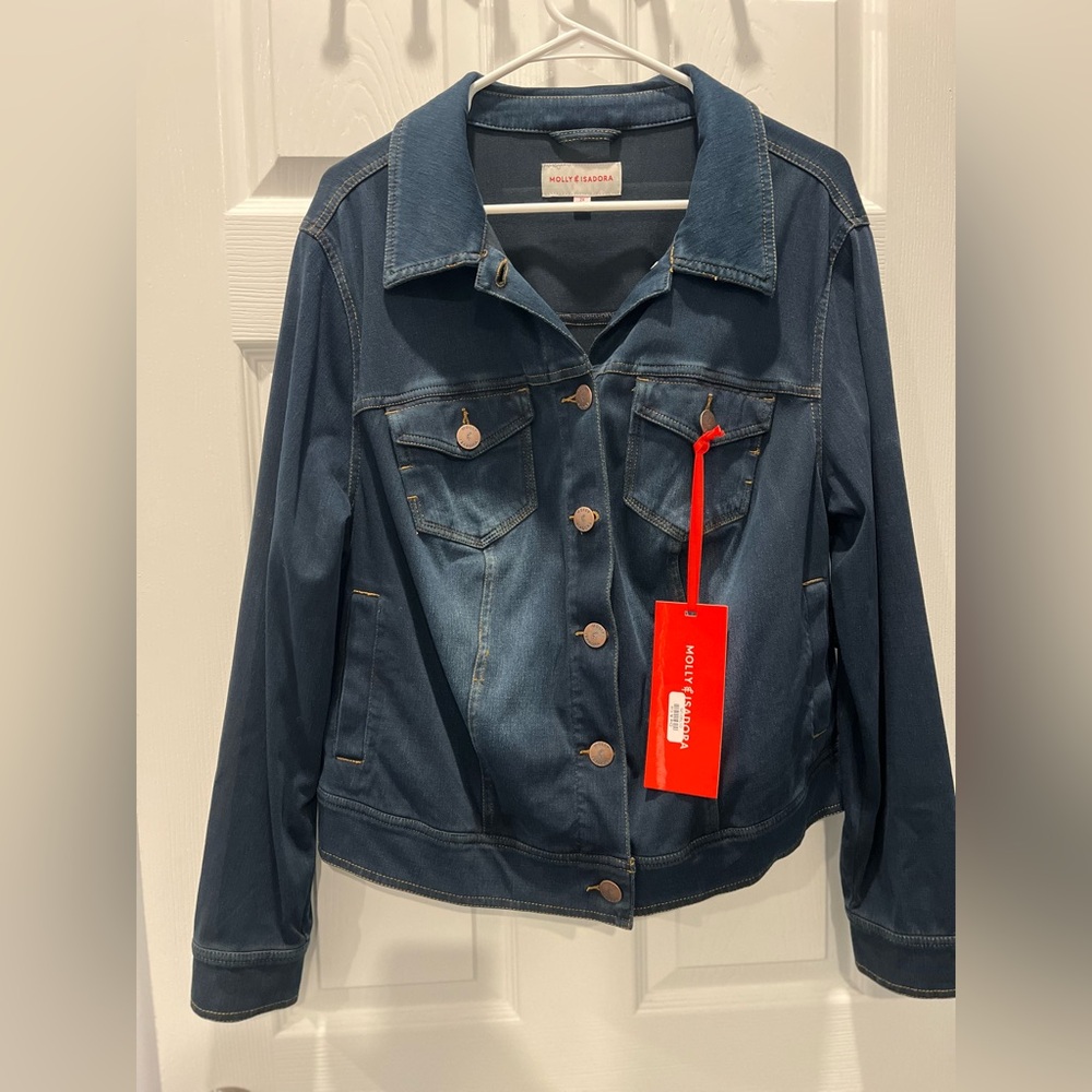 Molly & Isadora Dark Denim Jacket 4x